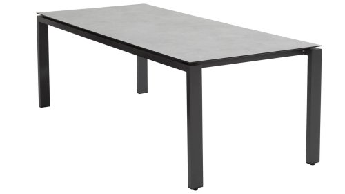 4 seasons outdoor goa diningtable 220cm alu hpl light grey