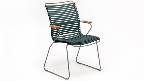 houe click diningstoel hoge rug pine green