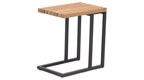 fly bijzettafel zebra teak alu