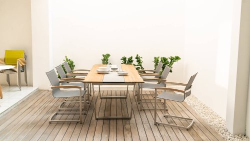 unyx tuinset zebra dining met setax swing tuinstoel 